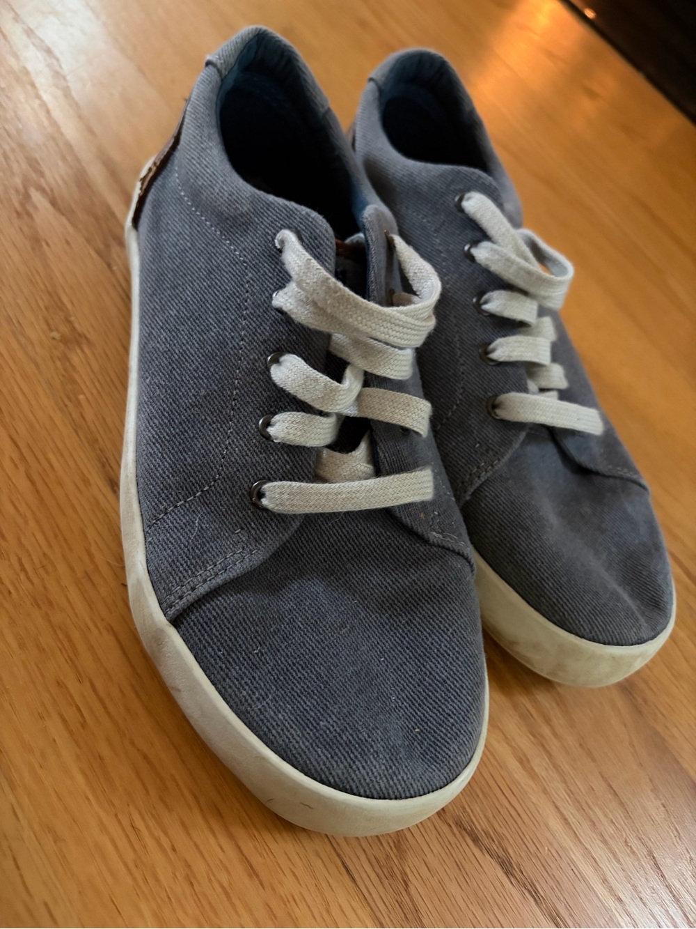 Sperry Toprider Canvas Sneakers in Gray with White Laces